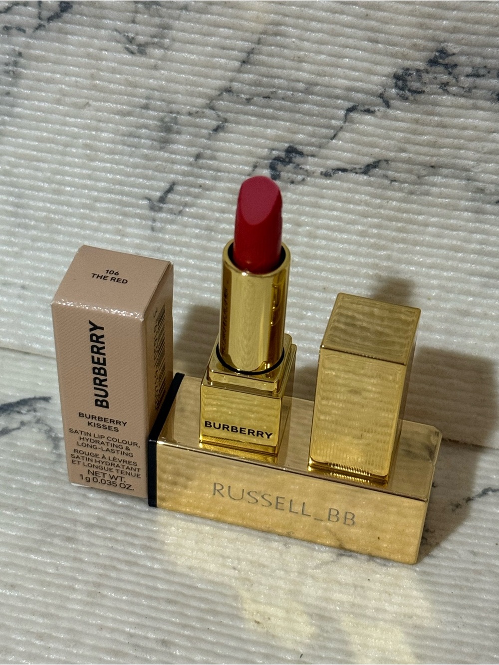 Burberry Mini Red Satin Lipstick - Picture 2 of 8
